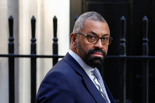 British Foreign Secretary James Cleverly walks on Downing Street on the day of a cabinet meeting, in London, Britain September 5, 2023 (credit: PETER NICHOLLS/REUTERS)