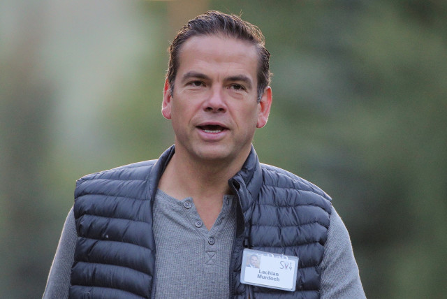   Lachlan Murdoch, co-chairman and chief executive officer of Fox Corp., attends the annual Allen and Co. Sun Valley media conference in Sun Valley, Idaho, U.S., July 11, 2019. (credit: REUTERS/BRENDAN MCDERMID/FILE PHOTO)