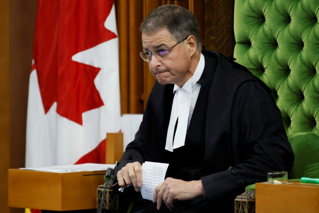  Speaker of the House of Commons Anthony Rota during Question Period on Parliament Hill in Ottawa, Ontario, Canada September 25, 2023.  (photo credit: REUTERS/BLAIR GABLE)