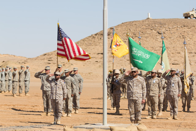  US and Saudi Arabian forces conduct a closing ceremony for Exercise Friendship and Iron Hawk 14 on April 14th, 2014, near Tabuk, Saudi Arabia (credit: NEW YORK NATIONAL GUARD/VIA FLICKR)