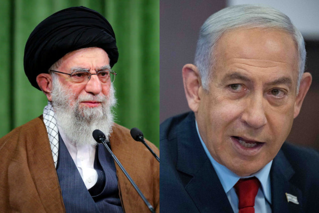  (L-R) Iranian Ayatollah Ali Khamenei and Prime Minister Benjamin Netanyahu (credit: REUTERS)
