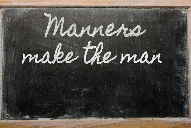  handwriting blackboard writings - Manners make the man (credit: INGIMAGE)