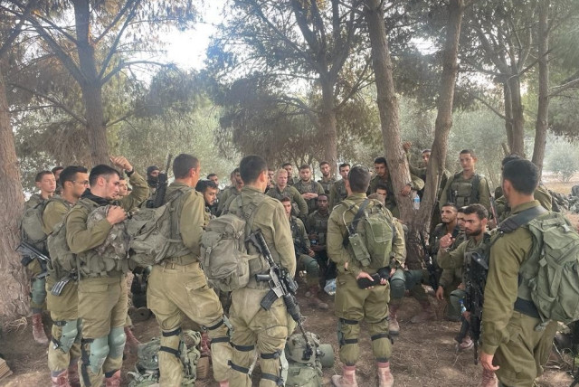  The Kfir brigade, ready to liberate a Holocaust survivor (credit: IDF SPOKESPERSON UNIT)