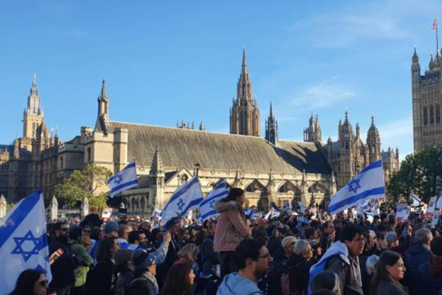  Rally in London United Kingdom in support of Israel (credit: Jewish People Policy Institute (JPPI))