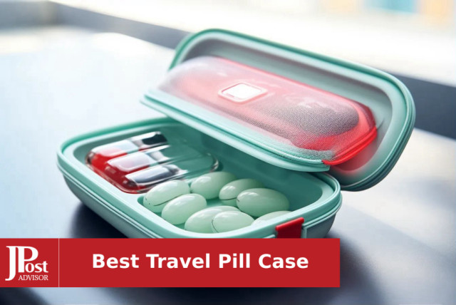 Meacolia 3 Pack 8 Compartments Travel Pill Organizer Moisture Proof Small Pill Box for Pocket Purse Daily Pill Case Portable Medicine Vitamin Holder
