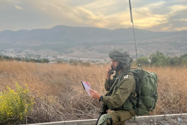 IDF Communications officer on the northern border, October 2023 (credit: IDF SPOKESPERSON'S UNIT)