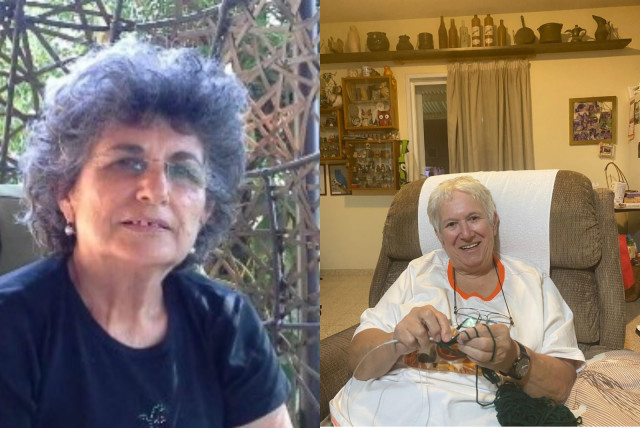  (L-R) Adina Moshe and Margalit Mozes are among the first Israeli hostages released from Hamas captivity on November 24, 2023. (credit: Hostage and Missing Families Forum)