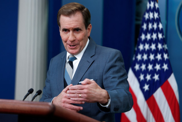 John Kirby, White House National Security Council Coordinator for Strategic Communications, speaks to reporters during a press briefing at the White House in Washington, US, November 27, 2023. (credit: REUTERS/EVELYN HOCKSTEIN)