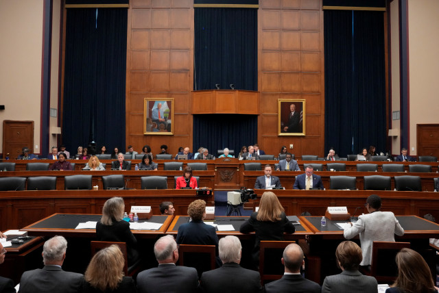 House Education and The Workforce Committee hearing titled ''Holding Campus Leaders Accountable and Confronting Antisemitism'' on Capitol Hill in Washington, US, December 5, 2023. (credit: REUTERS/KEN CEDENO)