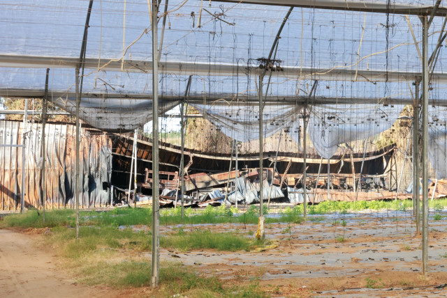  THE FARM’S storage sheds were burned during the October 7 attack. (credit: MARC ISRAEL SELLEM)