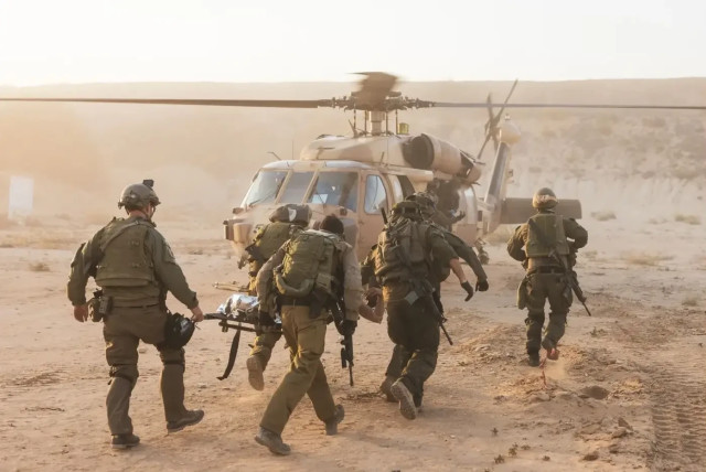  ''We manage to save severely wounded people who previously would not have survived.'' Airborne evacuation of wounded from Gaza (credit: IDF SPOKESMAN’S UNIT)