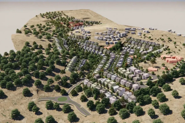  The proposal for the expansion of the Kisra-Sumei Druze settlement. (credit: Demo - Architect Anat Pike)