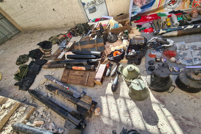Hamas weapons cache, confiscated by the IDF, December 22, 2023 (credit: IDF SPOKESPERSON'S UNIT)