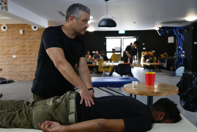  Soldiers serving in Gaza receive care for their back pain. (credit: Courtesy)