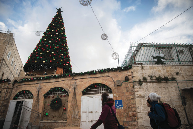  Inside the Old City of Jerusalem's Christian Quarter. (credit: HADAS PARUSH/FLASH90)
