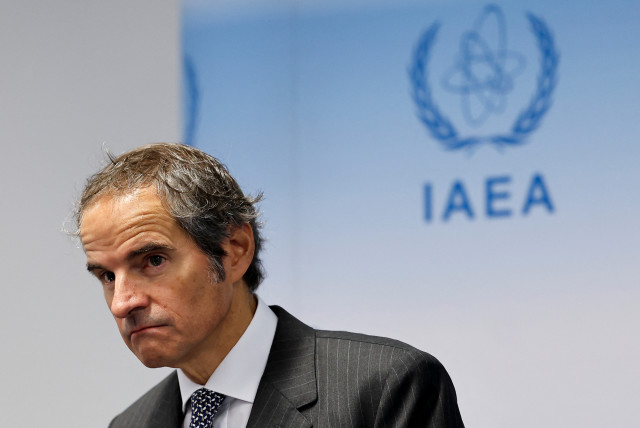  Director General of the International Atomic Energy Agency (IAEA) Rafael Grossi holds a press conference on the opening day of a quarterly meeting of the agency's 35-nation Board of Governors in Vienna, Austria, November 22, 2023 (credit: REUTERS/LISA LEUTNER)