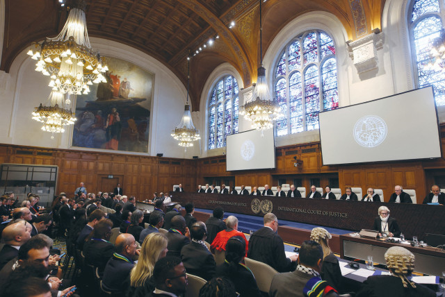  THE INTERNATIONAL Court of Justice in The Hague convenes earlier this month to hear a petition by South Africa for emergency measures against Israel for supposed genocidal acts against Palestinians during the war with Hamas in Gaza. (credit: THILO SCHMUELGEN/REUTERS)