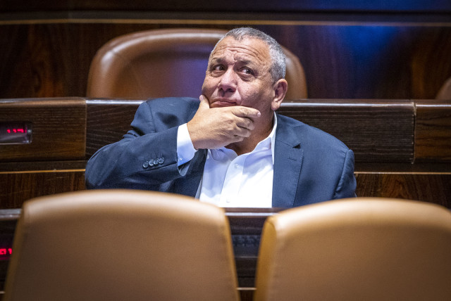  Gadi Eisenkot attends a discussion at the Knesset, in Jerusalem, on November 22, 2022 (credit: OLIVIER FITOUSSI/FLASH90)