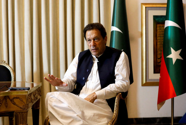  Former Pakistani Prime Minister Imran Khan speaks with Reuters during an interview, in Lahore, Pakistan March 17, 2023. (credit: REUTERS/AKHTAR SOOMRO)