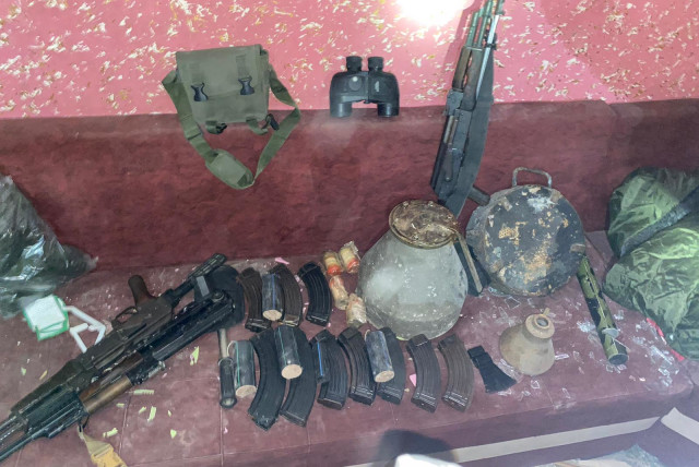 Weapons found by the IDF Paratroopers. January 6, 2024.  (credit: IDF SPOKESPERSON'S UNIT)