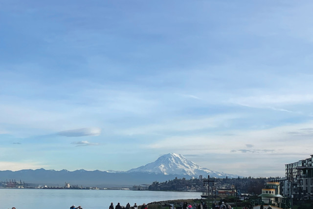  Point Ruston, with Mount Rainier (Mount Tacoma) in the distance (credit: LAURI DONAHUE)