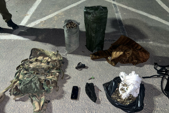  Army equipment recovered by the police after it was stolen from an army base by illegal residents in the south of Israel (credit: POLICE SPOKESPERSON'S UNIT)