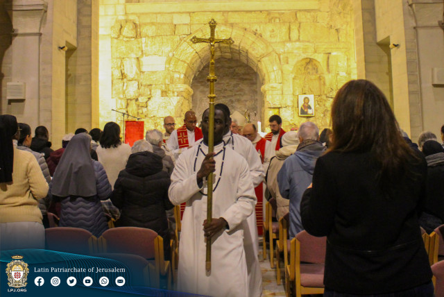  Feast of Thorns ceremony in Jerusalem.  (credit: LATIN PATRIARCHATE OF JERUSALEM)