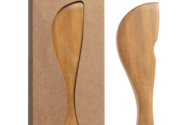  Grove - a body and face massage tool made of guasha wood. The price: NIS 19.90 (credit: PR)