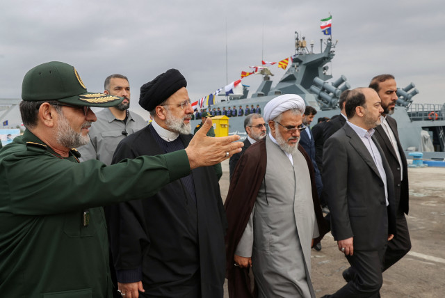  Iranian President Ebrahim Raisi visits the military equipment of IRGC Navy in Bandar Abbas, Iran, February 2, 2024 (credit: Iran’s Presidency/WANA/Handout via Reuters)