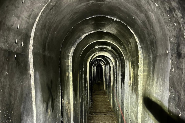  Inside the tunnel network unearthed by the IDF. February 26, 2024. (credit: IDF SPOKESPERSON'S UNIT)