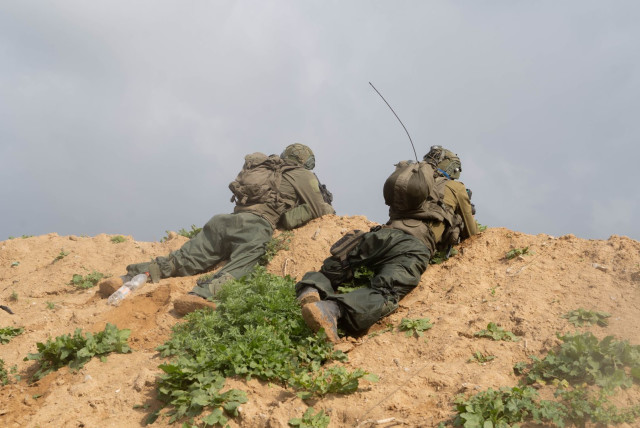  IDF soldiers operating in the Gaza Strip February 26, 2024. (credit: IDF SPOKESPERSON'S UNIT)