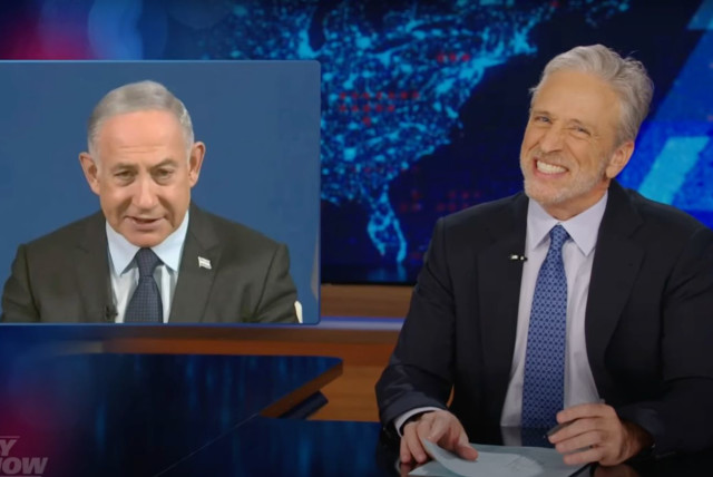  Jon Stewart addresses the war in Gaza on the Daily Show, February 26, 2024. (credit: screenshot)