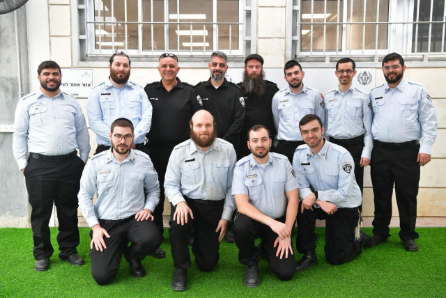  Some of the 12 Haredi recruits for the Israel Prison Service (IPS), March 4, 2024. (credit: ISRAEL PRISON SERVICE)