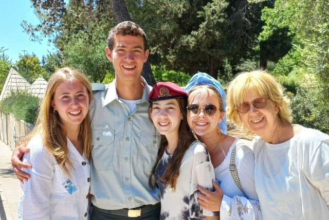  MOUNT HERZL, Jerusalem, on Rememberance Day (Yom Hazikaron), 2023. From left: Esther, Yosef, Elisheva, Senai and Dina. (credit: Family)