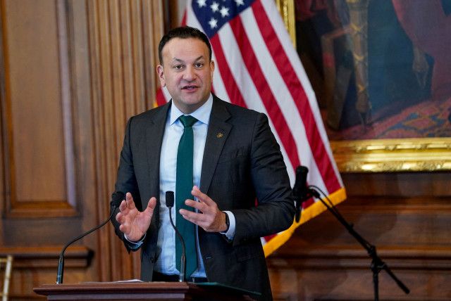   Ireland's Prime Minister (Taoiseach) Leo Varadkar attends the Friends of Ireland luncheon at the Capitol in Washington, U.S., March 15, 2024. (credit:  REUTERS/Kevin Lamarque/File Photo)