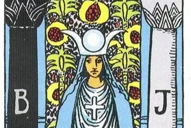   The card of the high priestess and her message to us and Aden Golan (credit: SHUTTERSTOCK)