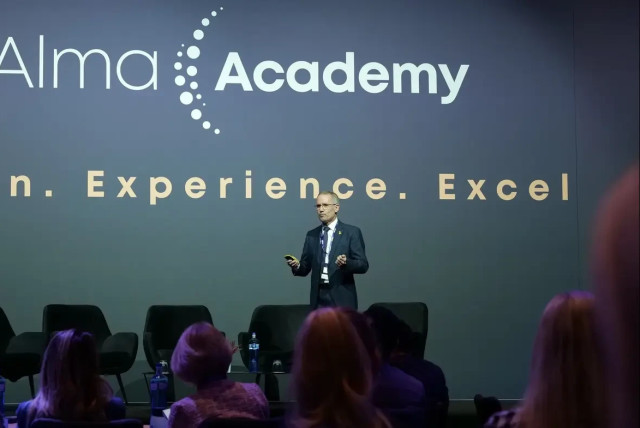  Lior Dayan, CEO of Alma and Sisram Medical in the opening speech to about 400 Alma Academy participants (credit: PR)