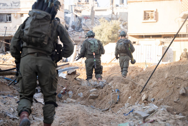  IDF soldiers operate in the Gaza Strip, March 28, 2024. (credit: IDF SPOKESPERSON'S UNIT)
