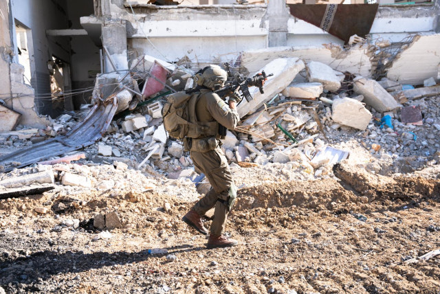  IDF soldiers operate in the Gaza Strip, March 28, 2024. (credit: IDF SPOKESPERSON'S UNIT)