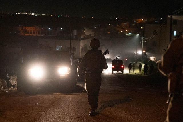  IDF soldiers operating in the West Bank, April 17, 2024.  (credit: IDF SPOKESPERSON'S UNIT)