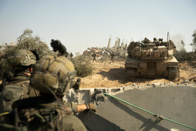  IDF troops operate in Gaza. April 18, 2024. (credit: IDF SPOKESPERSON'S UNIT)