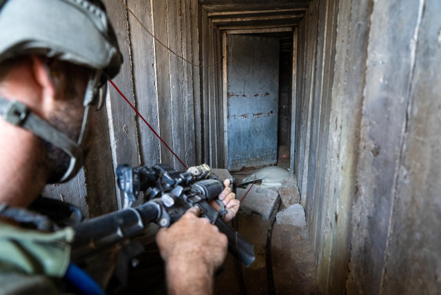  IDF locating tunnels in Gaza.  (credit: IDF SPOKESMAN’S UNIT)