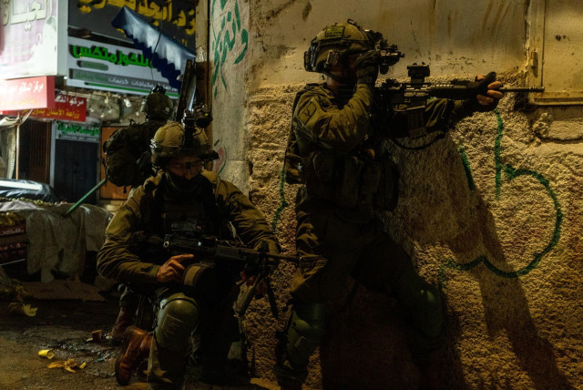  IDF troops operate in the West Bank. April 22, 2024. (credit: IDF SPOKESPERSON'S UNIT)