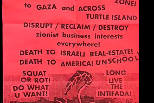  ''Long live the intifada!'' poster. Uploaded on 4/5/2024 (credit: NYPD)