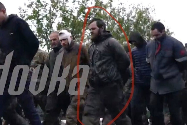  Andrey Bogdan in a video screenshot from the prison camp at Olenivka, Donetsk region.  (credit: Courtesy)