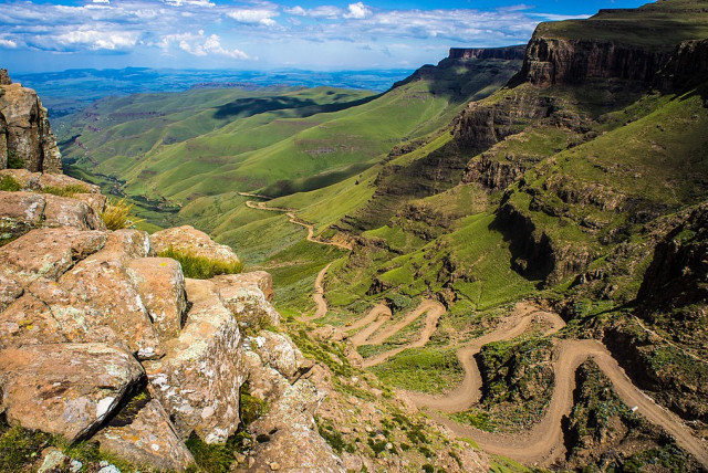  Sani Pass, South Africa. (credit: Wikimedia Commons)