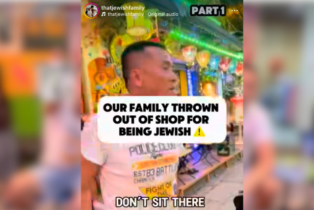  A man kicks the Jewish content creators ''That Jewish Family'' out of his restaurant. (credit: Screenshot/Instagram/ThatJewishFamily)