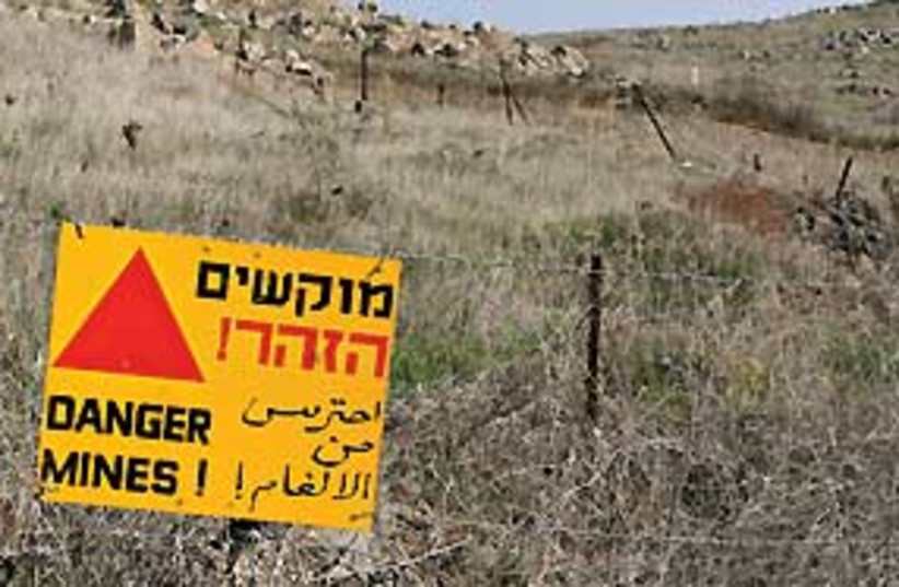 Golan Mines (photo credit: Ariel Jerozolimski)