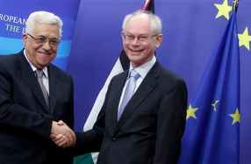abbas with European Council President Herman Van Rompuy 311 (photo credit: AP)
