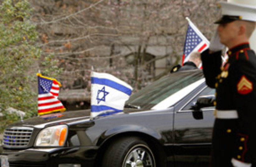 limousine us israel flags 311 (photo credit: AP)